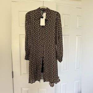 Tara Jarmon NWT dress, size 36, black with gold metallic thread